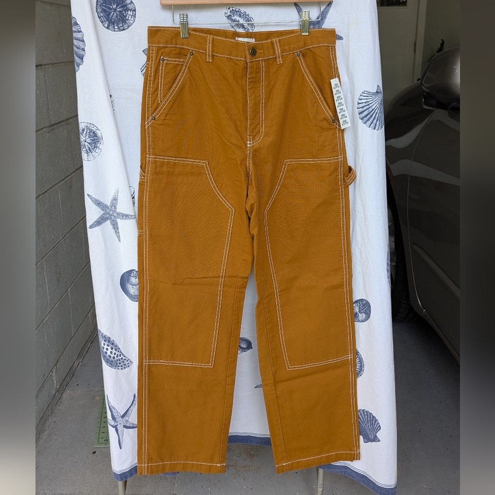 BDG Canvas Carpenter Pant In Brown/Clay Size 28 NWT